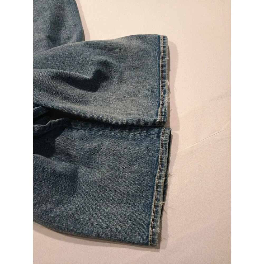 Vintage BKE Jake Straight Jean Men 34x34 Y2K Distressed Embroidered Thick Stitch